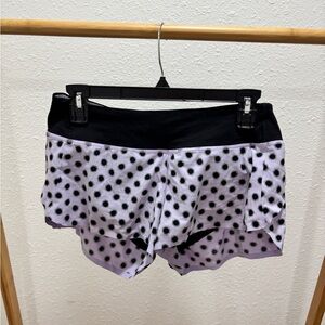 lululemon athletica Black and White Polka Dot Athletic Shorts